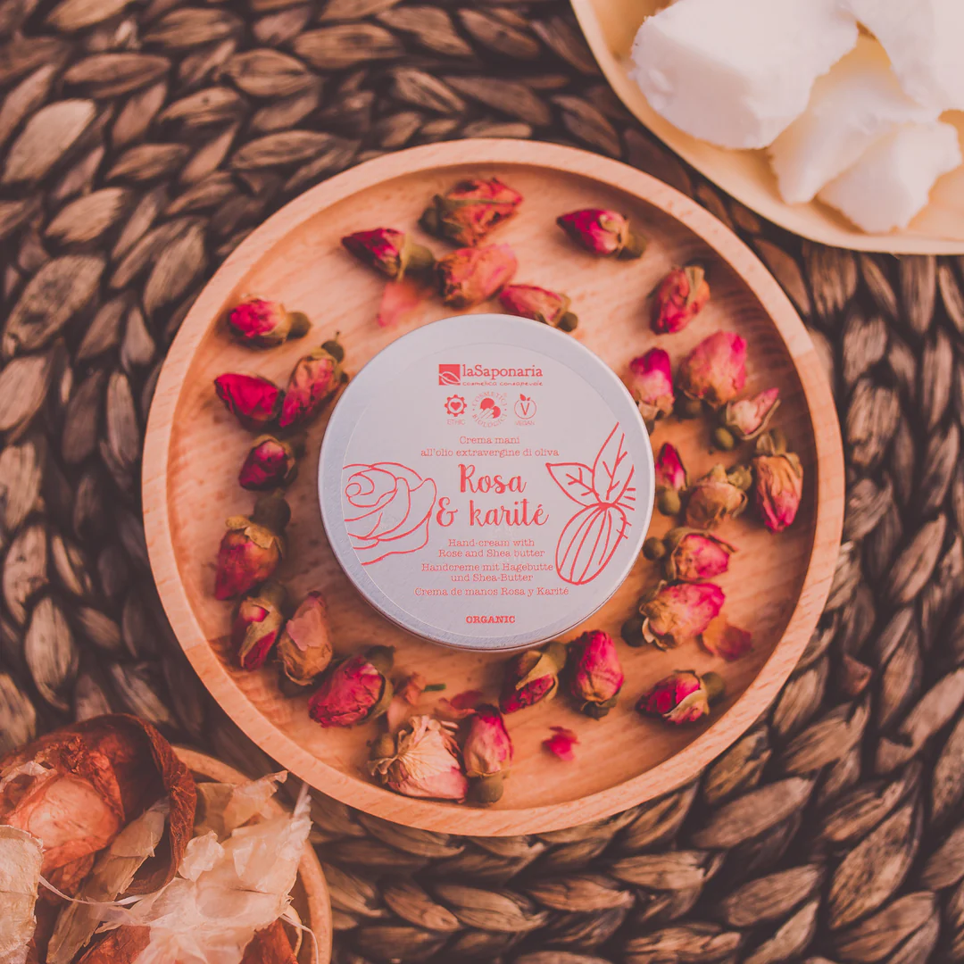 Crema mani rosa e karité