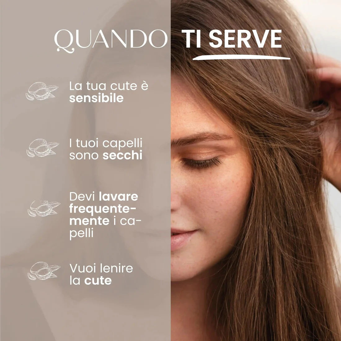 Shampoo Solido Argan Lenitivo - Delicato per cute sensibile