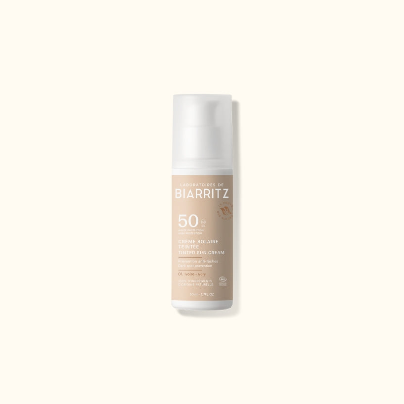 Crema Solare Colorata "Avorio" Bio Viso Spf 50