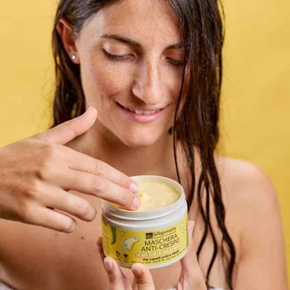 Maschera capelli anti-crespo