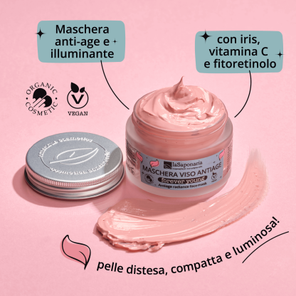 Maschera viso anti-age e illuminante