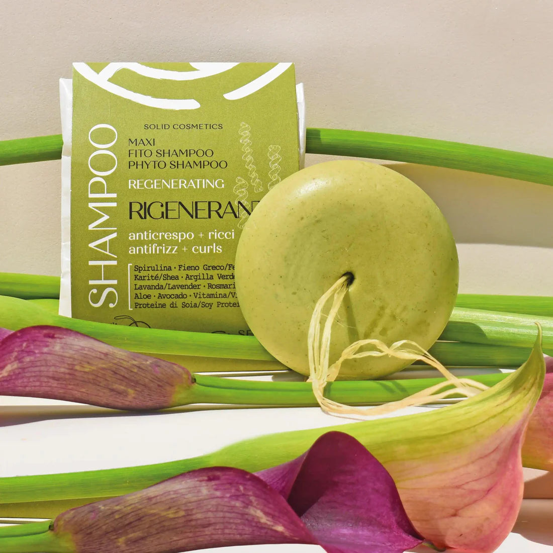 Shampoo Solido Rigenerante - Capelli Ricci Anticrespo