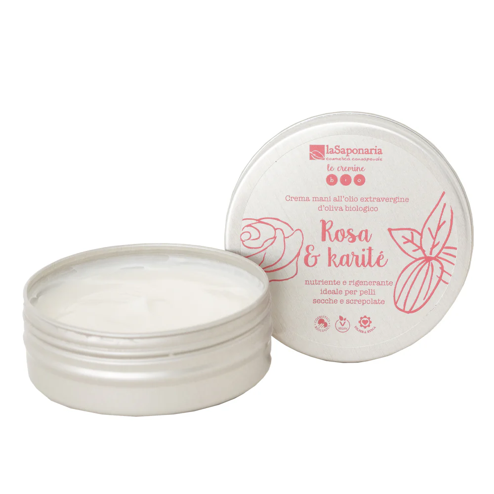 Crema mani rosa e karité